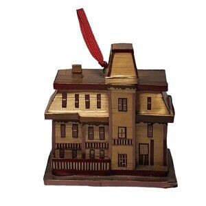 Vintage Straw  House Christmas Ornament Preservation Society Newport County 1987